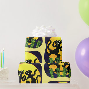 Zwei schwarze Katzen Geschenkpapier
