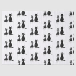 Zwei schwarze Katzen Seidenpapier