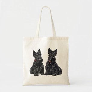 Zwei schwarze Scottish Terrier Tragetasche