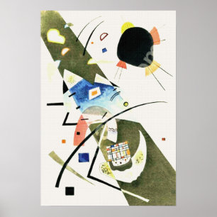 Zwei schwarze Spots - Kandinsky Poster