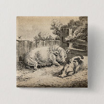 Zwei Schweine, die in Strohhalm in einem Außengebl