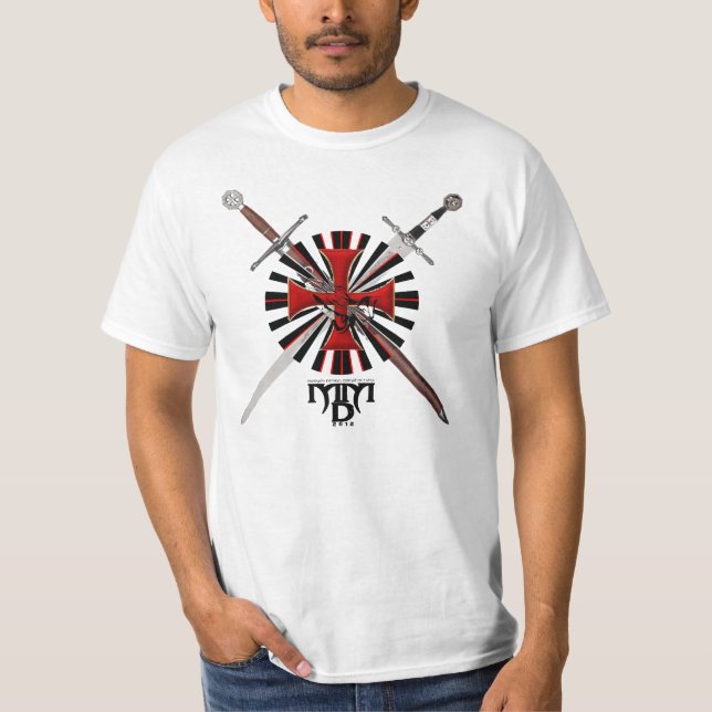 Zwei Schwerter mit Templerkreuz T-Shirt (Vorderseite)