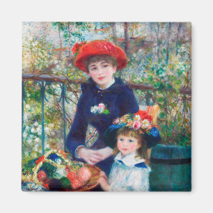 Zwei Schwestern (auf der Terrasse) Pierre Auguste Magnet