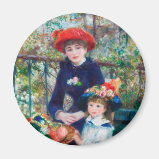 Zwei Schwestern (auf der Terrasse) Pierre Auguste  Magnet