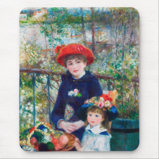 Zwei Schwestern (auf der Terrasse) Pierre Auguste Mousepad