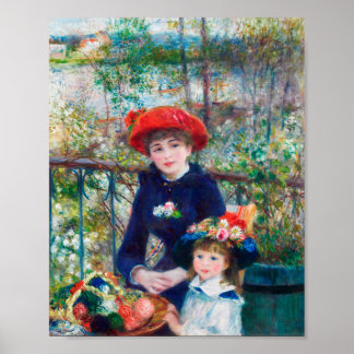 Zwei Schwestern (auf der Terrasse) Pierre Auguste Poster