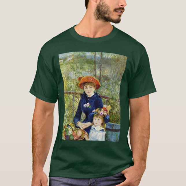 Zwei Schwestern (auf der Terrasse) von Pierre Reno T-Shirt (Vorderseite)
