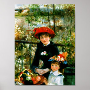 Zwei Schwestern auf der Terrasse von Renoir Poster