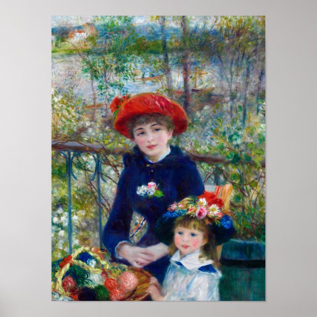 Zwei Schwestern, auf der Terrasse von Renoir Poster (Vorne)