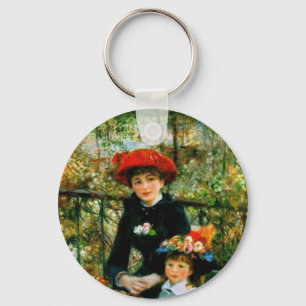 Zwei Schwestern Auf der Terrasse von Renoir Schlüsselanhänger