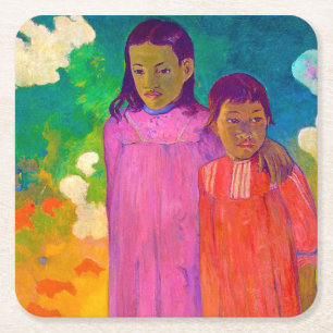 Zwei Schwestern, Gauguin Rechteckiger Pappuntersetzer