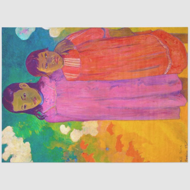 Zwei Schwestern, Gauguin Seidenpapier (Vorderseite)