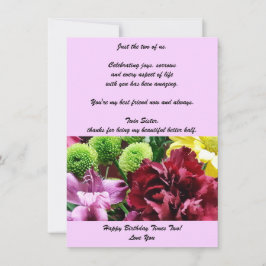 Zwei Schwestern - Geburtstagsflatterkarte