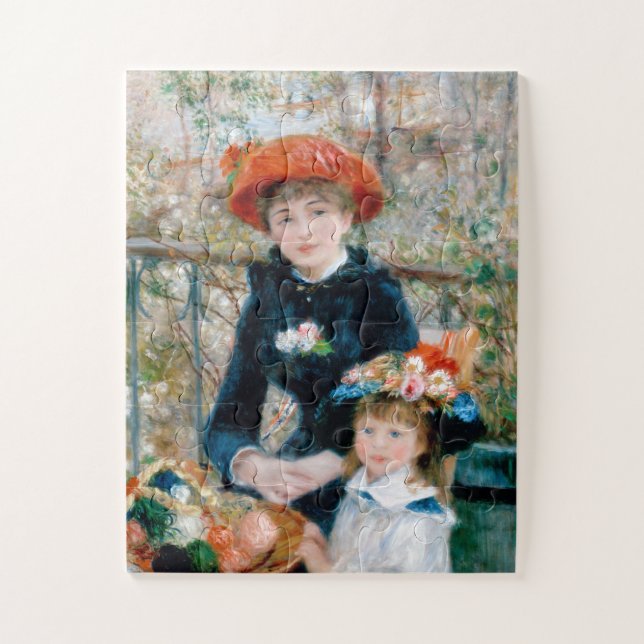 Zwei Schwestern - Renoir-Impressionist Malerei (Vertikal)