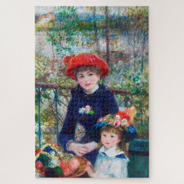 Zwei Schwestern - Renoir Impressionist Malerei 188 (Vertikal)