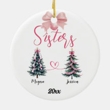 Zwei Schwestern Weihnachtsbaum mit Individuellen N