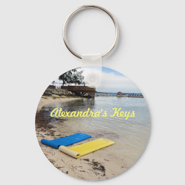 Zwei schwimmende Personalisierte Schlüsselkette Schlüsselanhänger (Vorderseite)