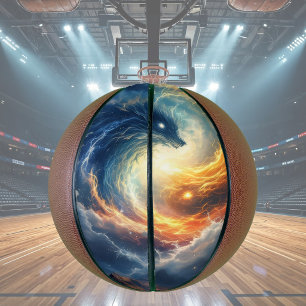 Zwei Seeungeheuer jagen einander, Fantasie  Basketball