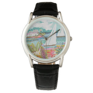 Zwei Segelboote Armbanduhr