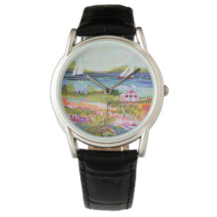 Zwei Segelboote und Hütte Armbanduhr