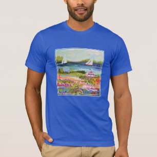 Zwei Segelboote und Hütte T-Shirt