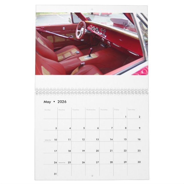 Zwei Seite, Medium, Prostraßen-Dodge des weißen Kalender (Mai 2026)