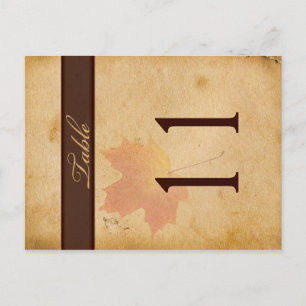 Zwei Seiten des Herbstes hinterlassen die Tischnum Postkarte