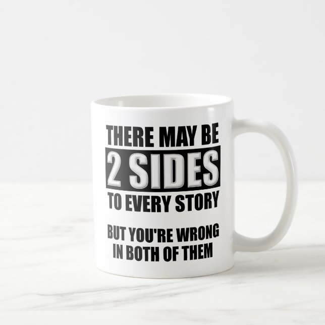 Zwei Seiten Funny Mug Kaffeetasse (Rechts)