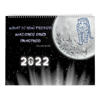 Zwei Seiten großer Kalender, Mondphasen Kalender