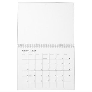 Zwei Seiten MediumKalender, weiß Kalender