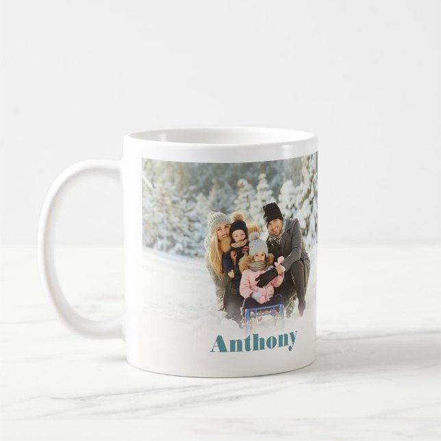 Zwei Seiten Personalisiertes Foto Kaffee Tasse (Links)