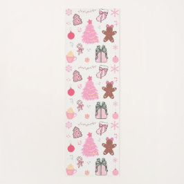 Zwei Seiten rosa Weihnachtsmuster Yogamatte