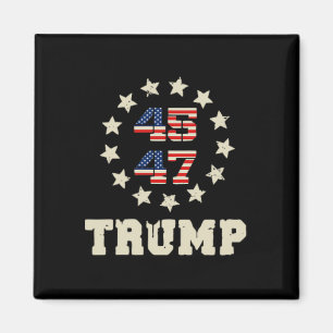 (zwei Seiten) Trump 2024 Qr 4547 Funny Trump tanze Magnet