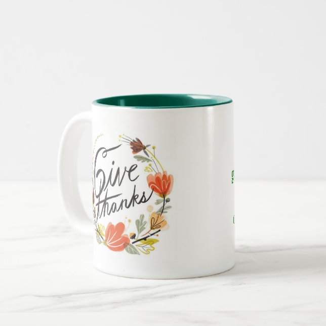 Zwei-seitige Danksagung Tasse - Cicero (Vorderseite Links)