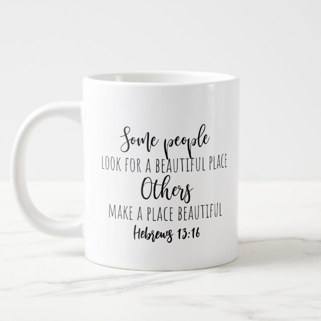 Zwei-seitige - Tasse-Riesenkaffee-Tasse Jumbo-Tasse (Links)