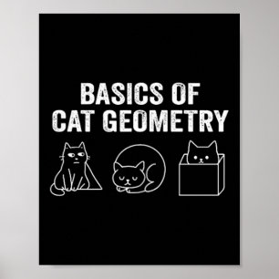 Zwei seitliche Grundlagen der Katzengeometrie Funn Poster