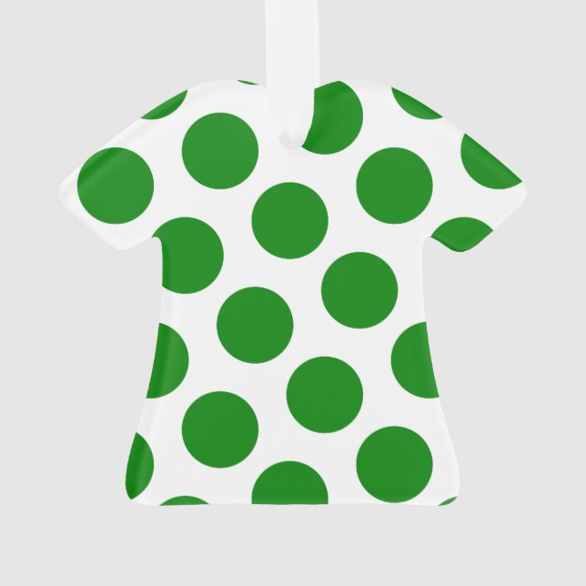 Zwei seitliche grüne und weiße Polka-Punkte Ornament (Rückseite)