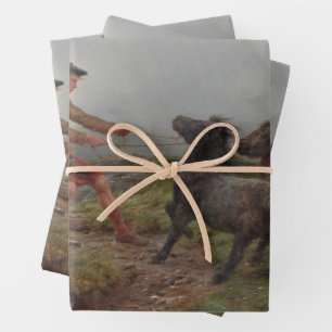 Zwei Shetland Ponies im schottischen Hochland Geschenkpapier Set