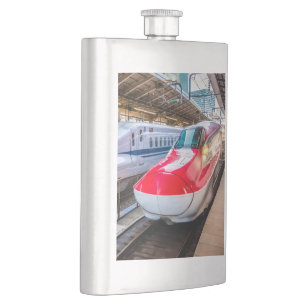 Zwei Shinkansen am Bahnhof Tokio Flachmann