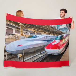 Zwei Shinkansen am Bahnhof Tokio Fleecedecke