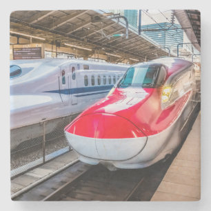 Zwei Shinkansen am Bahnhof Tokio Steinuntersetzer
