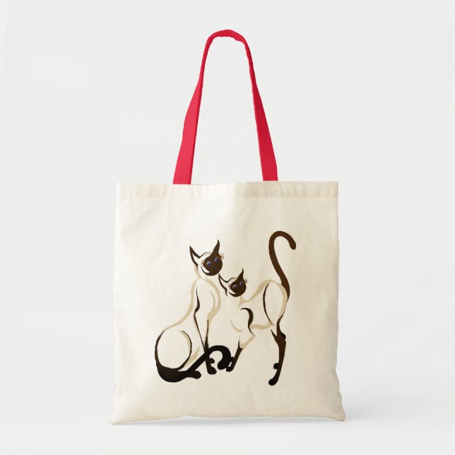 Zwei siamesische Katzen-Taschen Tragetasche (Vorne)