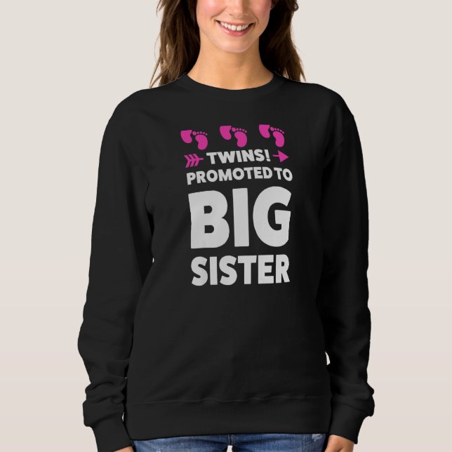 Zwei Sieger für große Schwester Sweatshirt (Vorderseite)