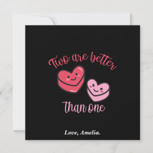 Zwei sind besser als ein Valentin Dankeskarte