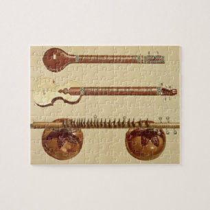Zwei Sitars und ein rudra vina, Inder, 'vom