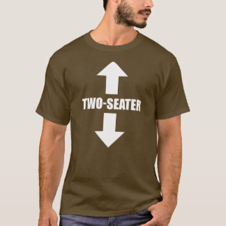 zwei Sitzer Männer lustigen Erwachsenen Humor popu T-Shirt