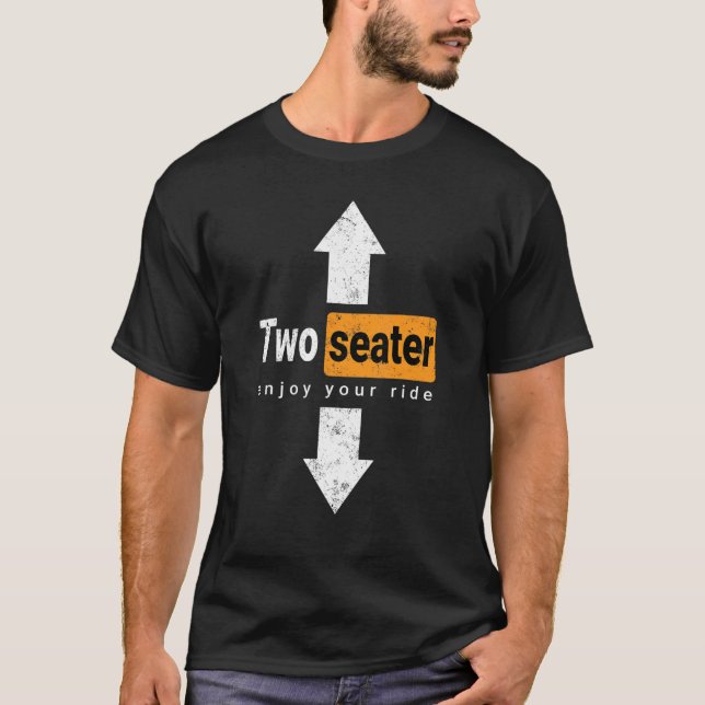 Zwei-Sitzer-Swinger bedrohlich Adult Humor Vater J T-Shirt (Vorderseite)