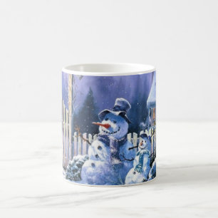 Zwei Snowmen-Kaffee-Tasse Kaffeetasse
