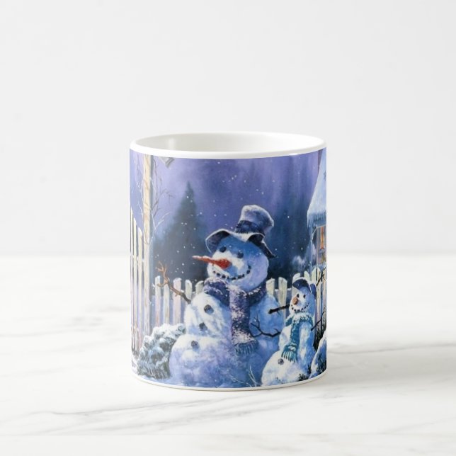 Zwei Snowmen-Kaffee-Tasse Kaffeetasse (Mittel)
