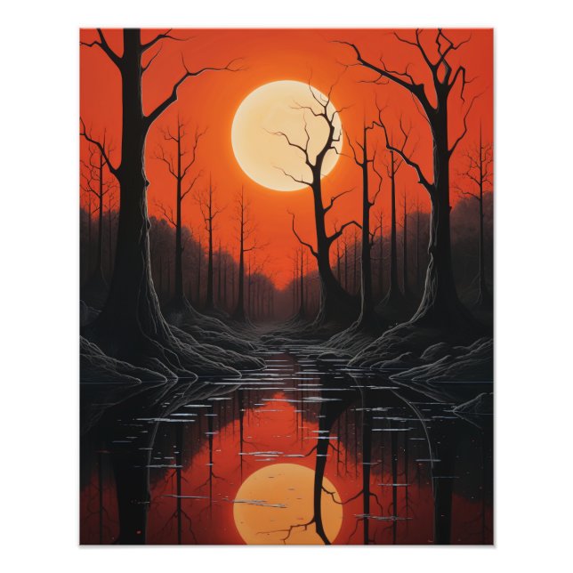 Zwei Sonnen im Sonnenuntergang Fotodruck (Vorne)